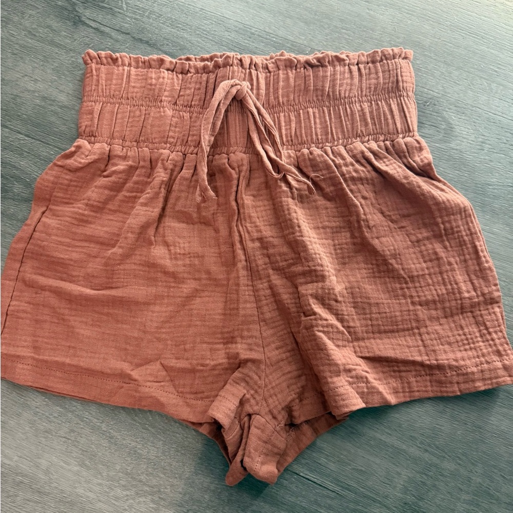 Women's Brown High-Waisted Shorts